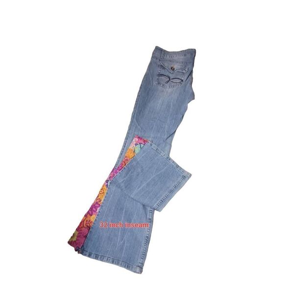 Lei bell bottom extra wide leg floral 90s - Picture 1 of 3